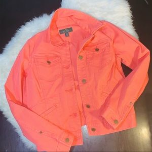 LRL Lauren JeanCo Ralph Lauren Coral Denim Trucker